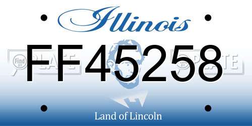 FF45258 Illinois License Plate