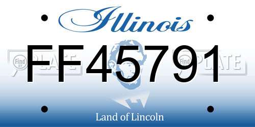 FF45791 Illinois License Plate