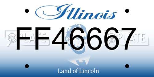 FF46667 Illinois License Plate