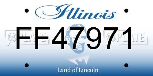 FF47971 Illinois License Plate