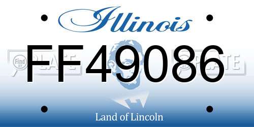FF49086 Illinois License Plate