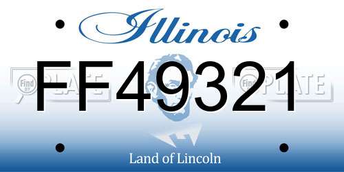 FF49321 Illinois License Plate