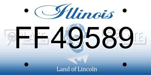 FF49589 Illinois License Plate