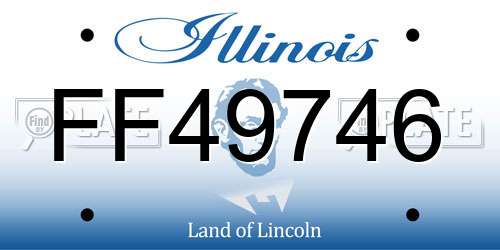 FF49746 Illinois License Plate