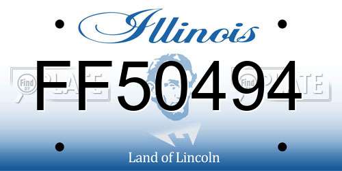 FF50494 Illinois License Plate