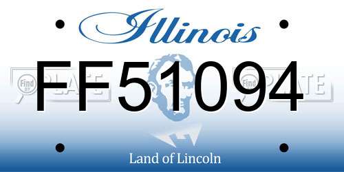 FF51094 Illinois License Plate