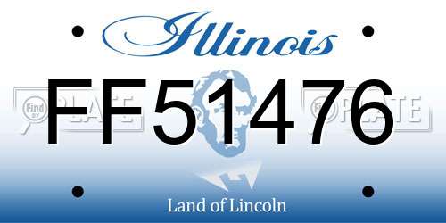 FF51476 Illinois License Plate