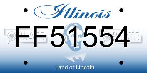 FF51554 Illinois License Plate