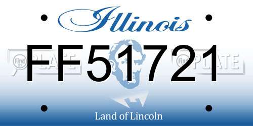 FF51721 Illinois License Plate