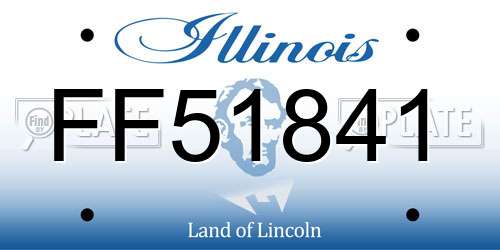 FF51841 Illinois License Plate