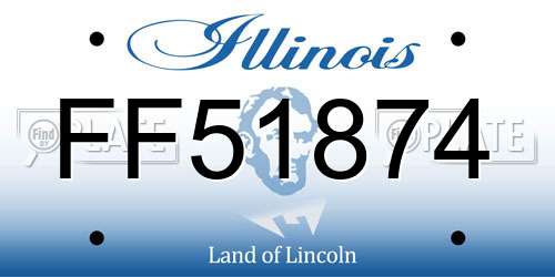 FF51874 Illinois License Plate