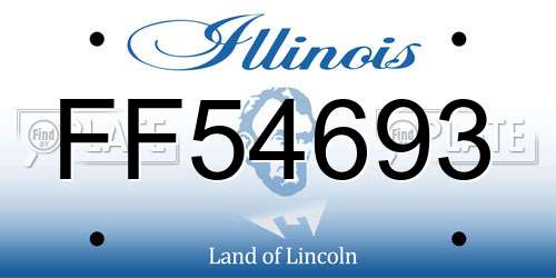 FF54693 Illinois License Plate