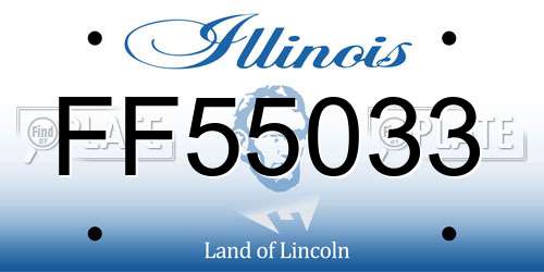 FF55033 Illinois License Plate