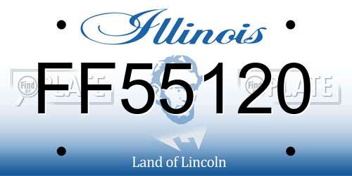 FF55120 Illinois License Plate