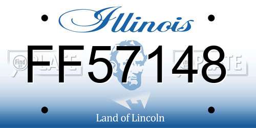 FF57148 Illinois License Plate