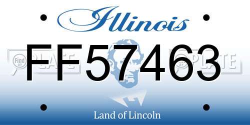 FF57463 Illinois License Plate
