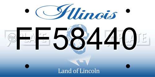 FF58440 Illinois License Plate
