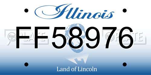 FF58976 Illinois License Plate