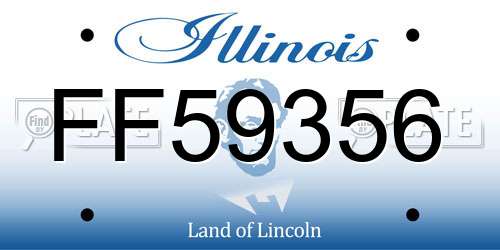 FF59356 Illinois License Plate