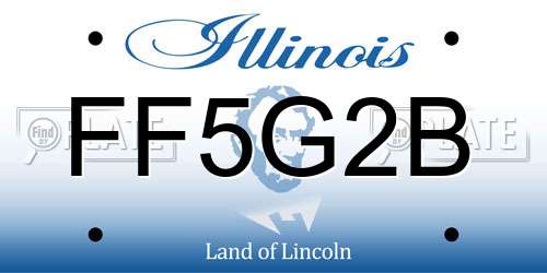 FF5G2B Illinois License Plate