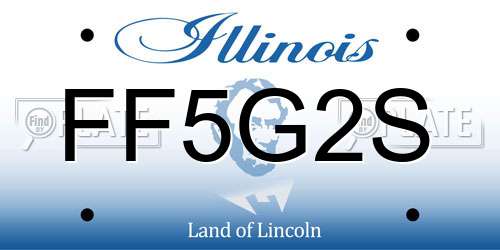 FF5G2S Illinois License Plate