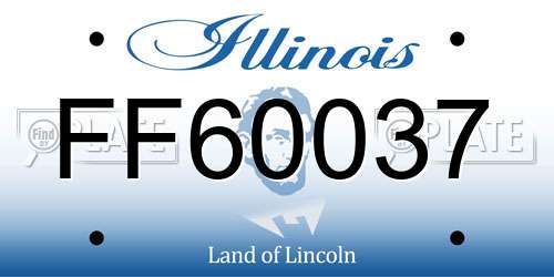 FF60037 Illinois License Plate