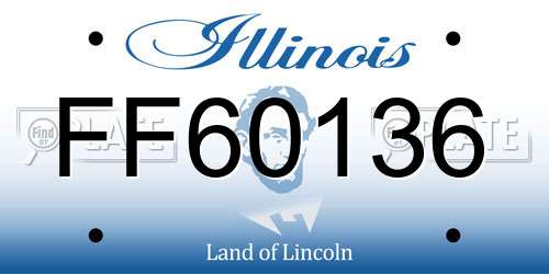 FF60136 Illinois License Plate