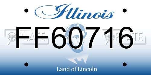 FF60716 Illinois License Plate