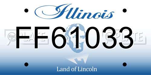 FF61033 Illinois License Plate