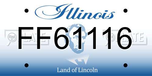 FF61116 Illinois License Plate