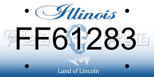 FF61283 Illinois License Plate