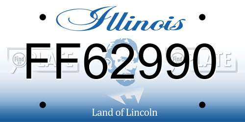 FF62990 Illinois License Plate