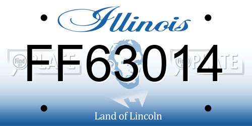 FF63014 Illinois License Plate