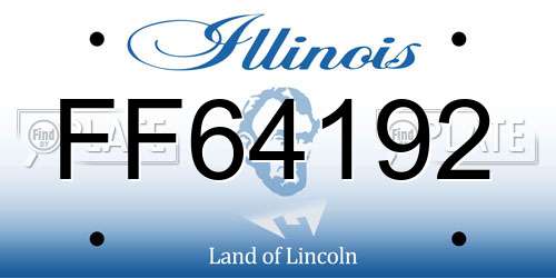 FF64192 Illinois License Plate