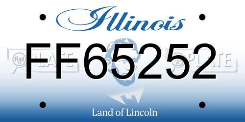 FF65252 Illinois License Plate