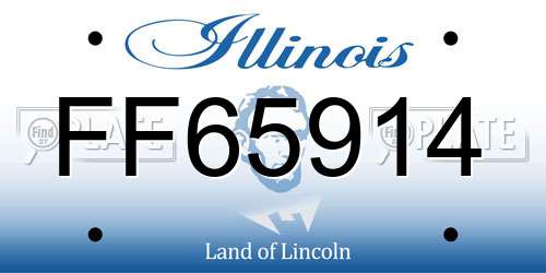 FF65914 Illinois License Plate