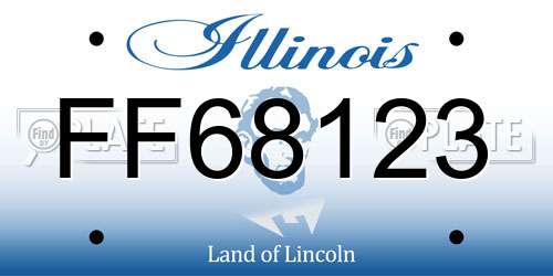 FF68123 Illinois License Plate