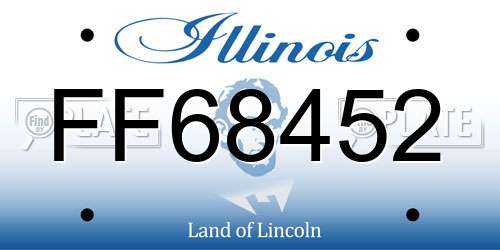 FF68452 Illinois License Plate