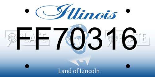 FF70316 Illinois License Plate