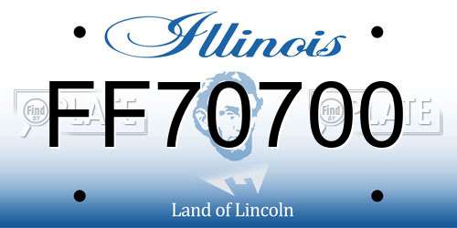 FF70700 Illinois License Plate