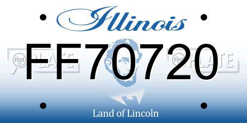FF70720 Illinois License Plate