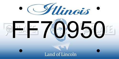 FF70950 Illinois License Plate