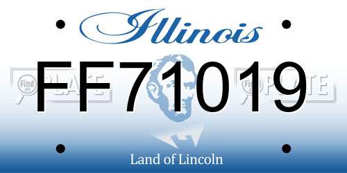 FF71019 Illinois License Plate