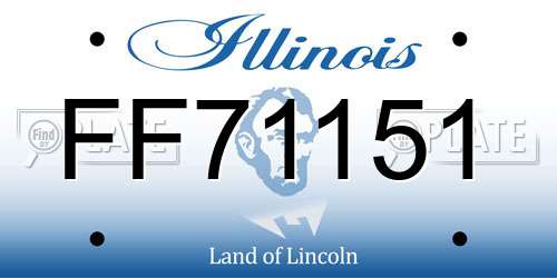 FF71151 Illinois License Plate