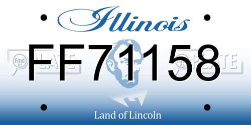 FF71158 Illinois License Plate