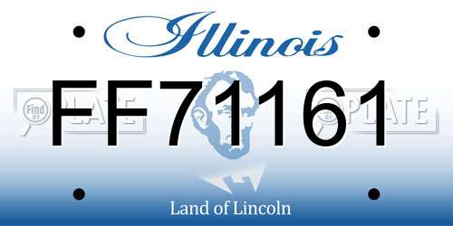 FF71161 Illinois License Plate