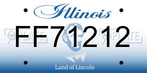 FF71212 Illinois License Plate
