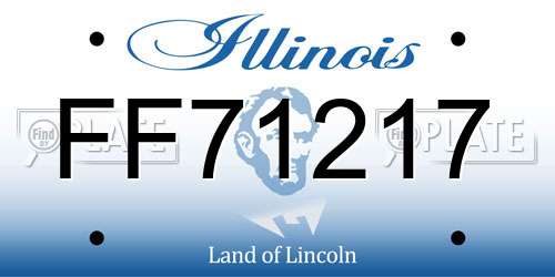 FF71217 Illinois License Plate