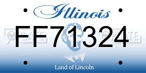 FF71324 Illinois License Plate