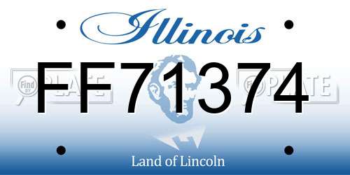 FF71374 Illinois License Plate